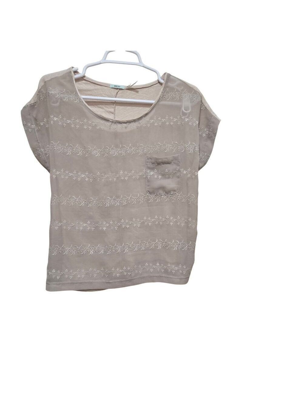 Kimchi Blue XS Sheer Embroidered Mesh Top Boho Cottagecore
